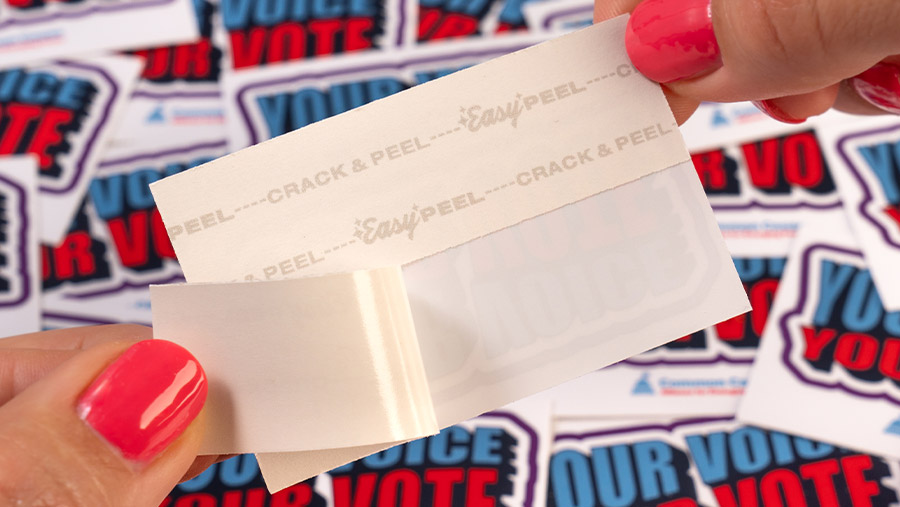 Crack and Peel Stickers