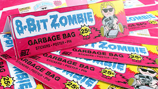 Sticker pack topper cards for 8-Bit Zombie