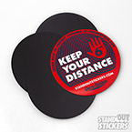 Keep Your Distance Coronavirus Circle Magnets