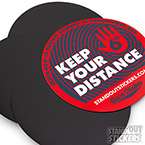 Keep Your Distance Coronavirus Circle Magnets