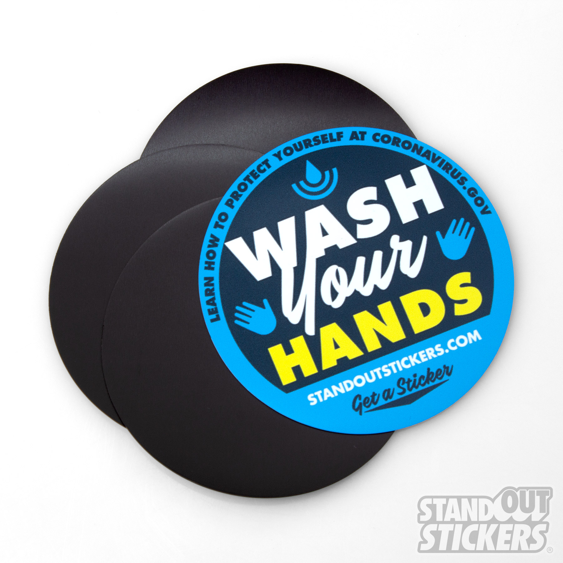 Wash Your Hands Circle Magnets