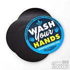 Wash Your Hands Coronavirus Circle Magnets