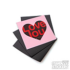 Love You Wines Square Magnets