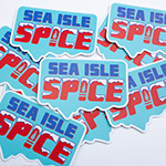 Die cut stickers for Hank Sauce Sea Isle Spice