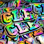 Die Cut Holographic Stickers for Cle Clothing Company