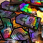 Die Cut Cleveland Holographic Stickers