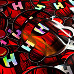 Happy Hour Shades Die Cut Holographic Stickers