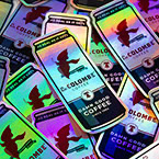 La Colombe Coffee Die Cut Holographic Stickers