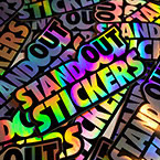 StandOut Stickers Logo Die Cut Holographic Stickers