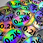 Holographic Oval Bumper Stickers