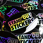 StandOut Stickers Logo Oval Holographic Stickers