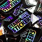 StandOut Stickers Logo Rectangle Holographic Stickers