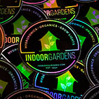 Indoor Gardens Circle Holographic Stickers
