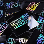 StandOut Stickers Logo Square Holographic Stickers