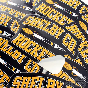 Shelby County Rockets Glossy Stickers