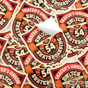 Glossy Stickers for Skaters Union Skateboards