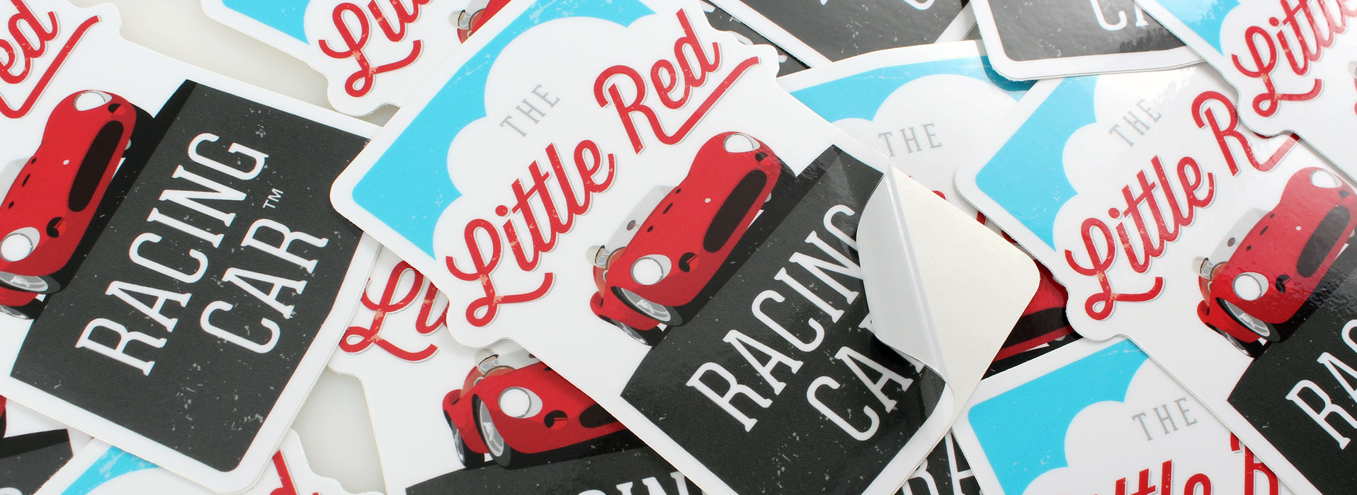 The Little Red Racing Car Die Cut Stickers
