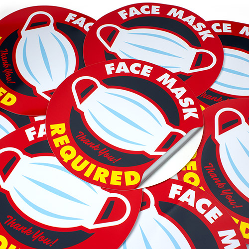 Face Mask Required Sign (Red)