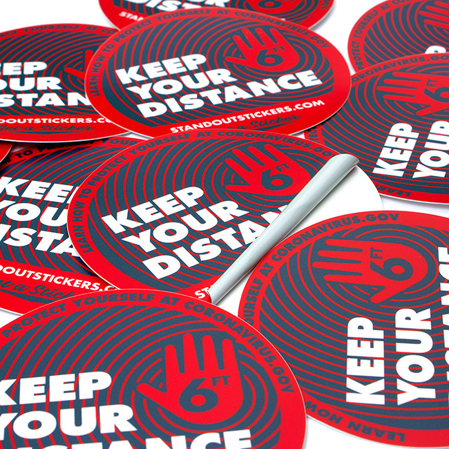 Keep Your Distance Coronavirus Sticker