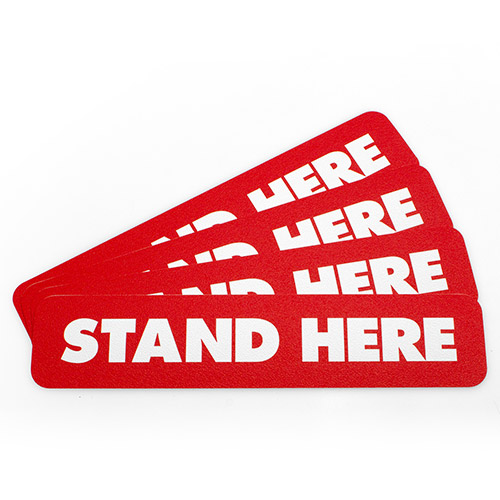 Stand Here Floor Decals (4 Pack)