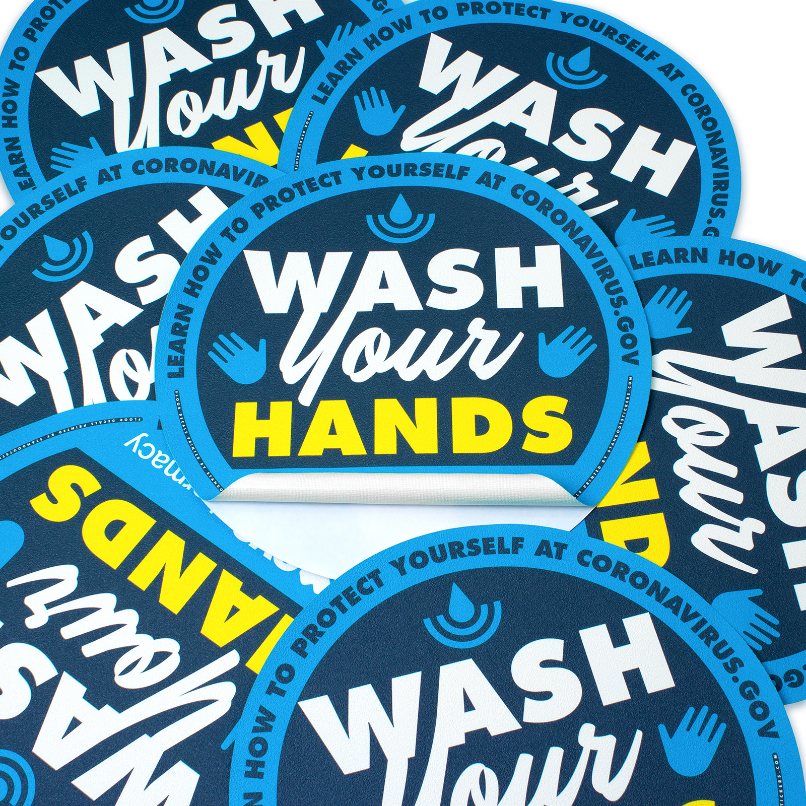 Wash Your Hands Floor Decal