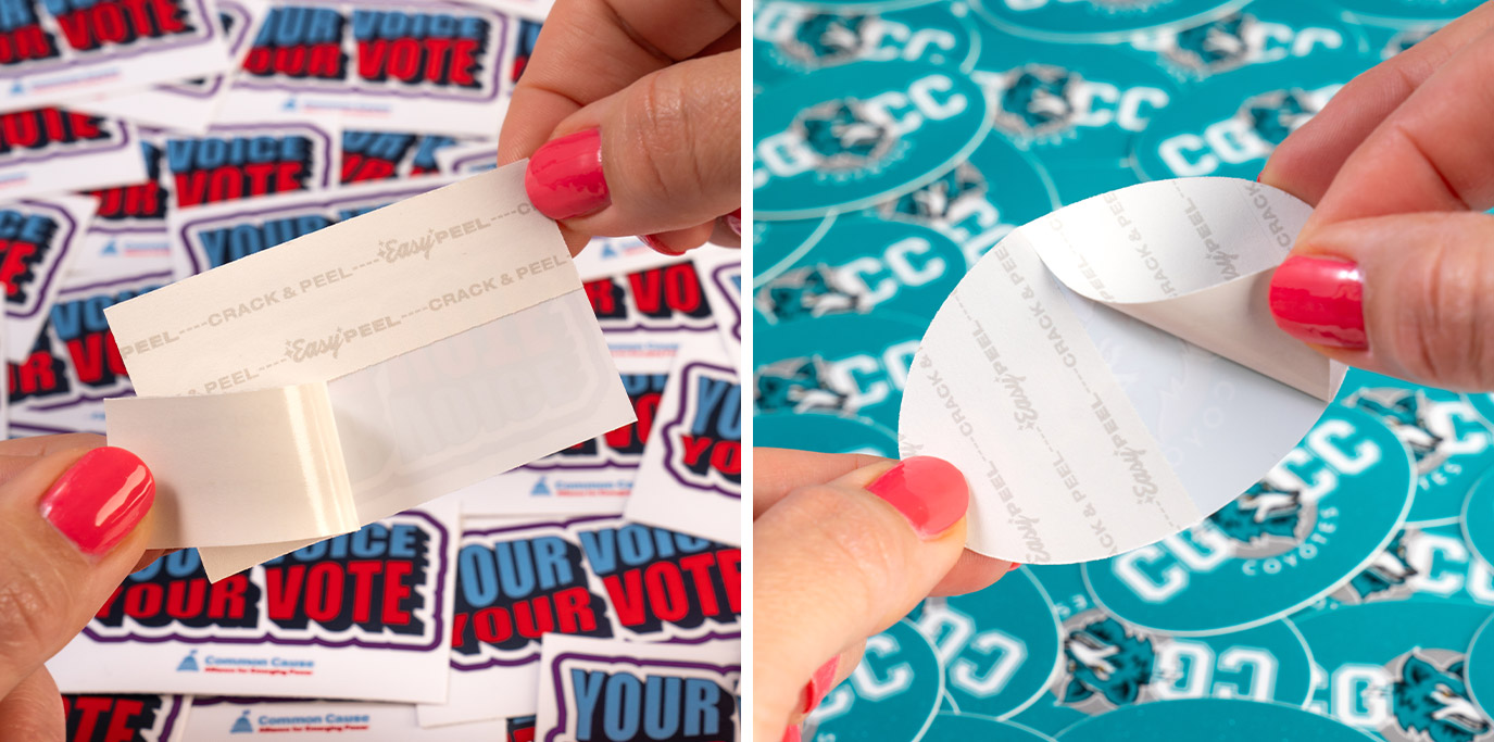 Crack and Peel Sticker Examples