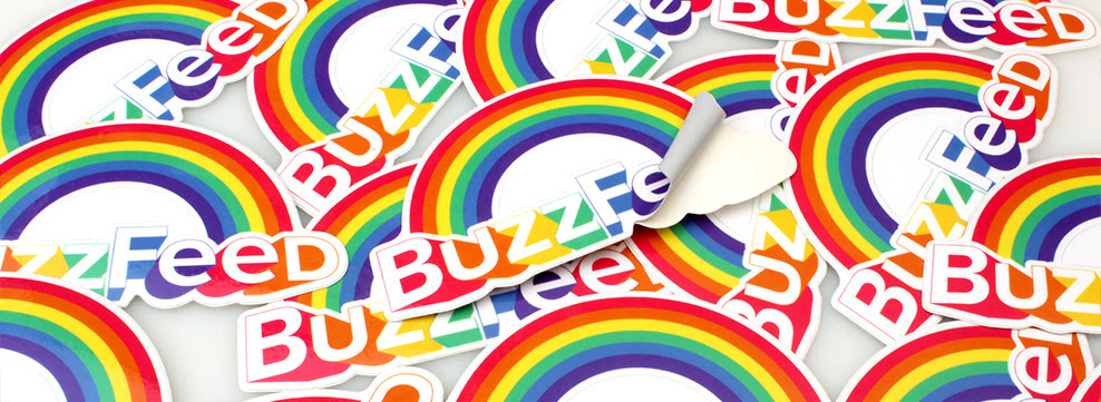 Buzzfeed Rainbow Die Cut Full Color Stickers