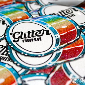 Bass Drum Glitter Stickers
