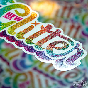 Rainbow Glitter Stickers