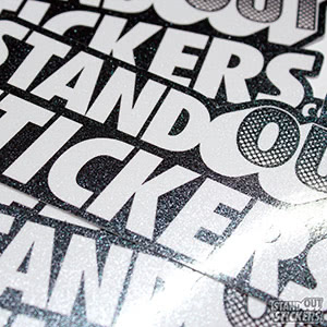 StandOut Stickers Glitter Logo Stickers - Black & White