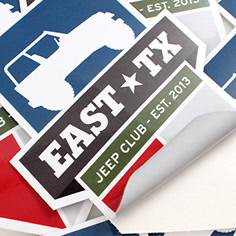 East TX Jeep Club Outdoor Stickers Feature Image