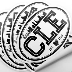 CLE Clothing Co Oval Car Stickers Feature Image