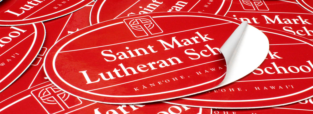 Saint Mark Lutheran School Oval Car Stickers