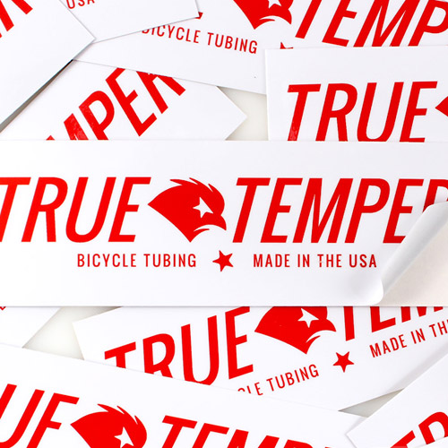 Rectangle bumper stickers for True Temper Bicycle Tubing