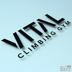 Vital Climbing Gym Cut Vinyl Decals in Black