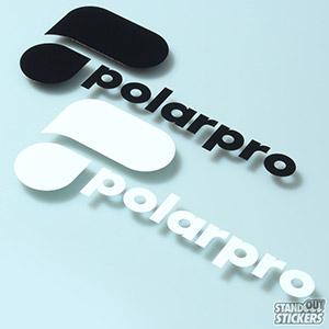 Polarpro Cut Vinyl Decals in Black and White